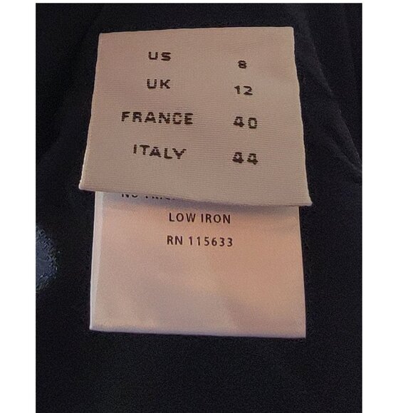 Gabriela Hearst Halter Maxi Dress with Contrast Stitching, Navy, Womens Size 8 - Picture 7 of 8